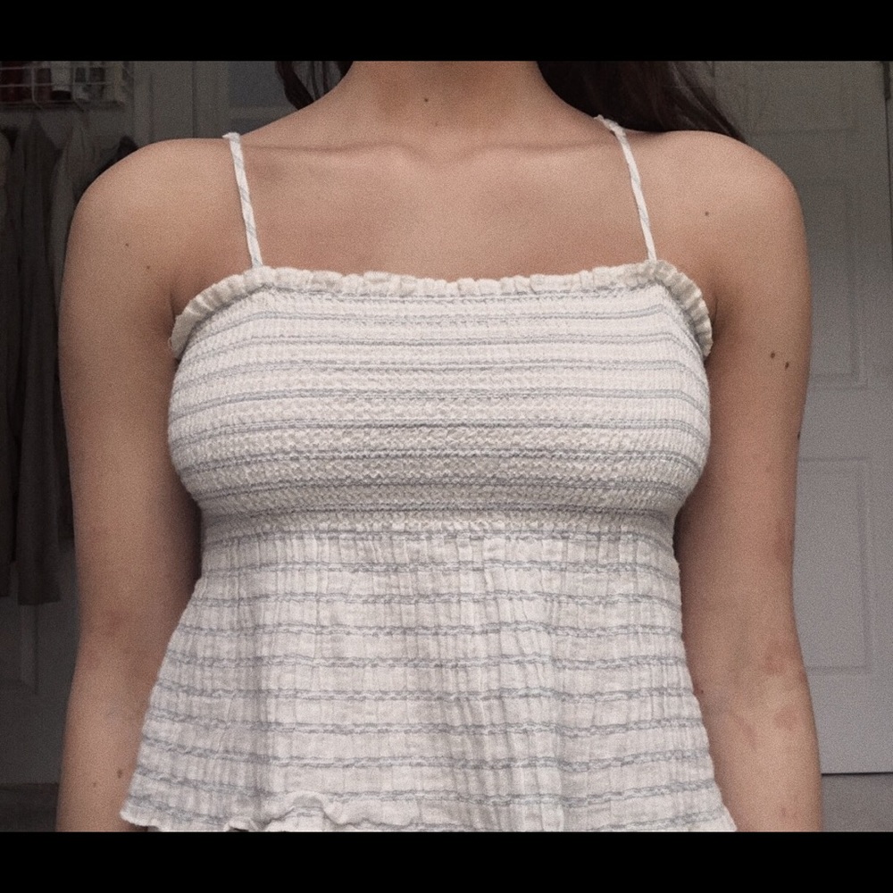 pacsun stripped peplum top